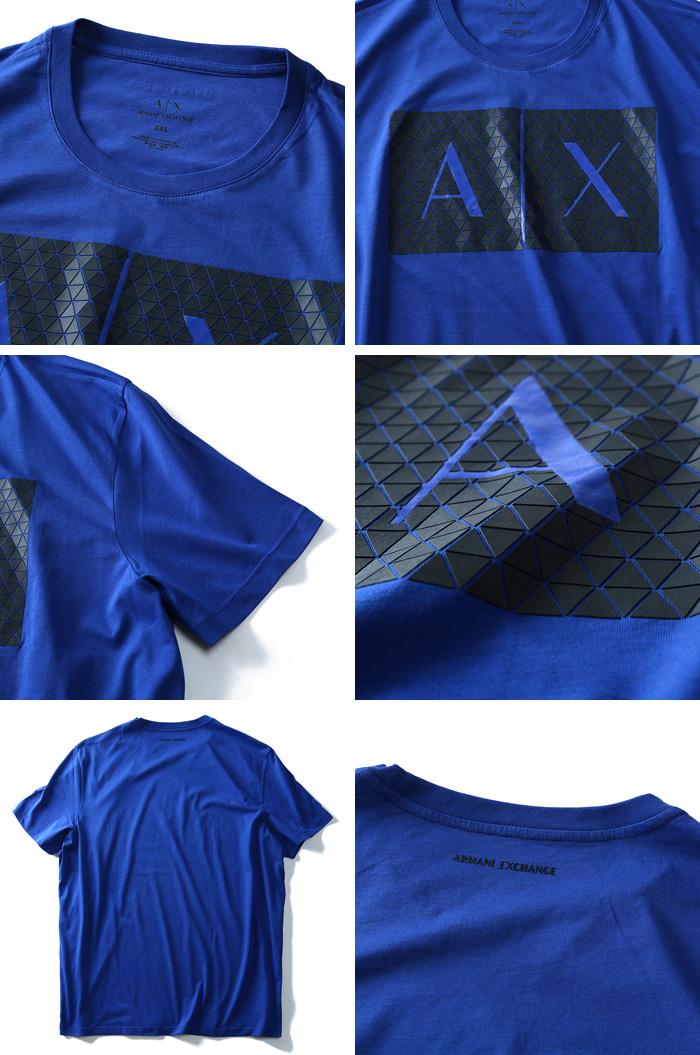 【WEB限定価格】ブランドセール 【大きいサイズ】【メンズ】ARMANI EXCHANGE(アルマーニエクスチェンジ) 半袖デザインTシャツ【USA直輸入】8nztckzja3z