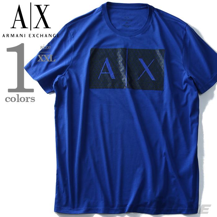 【WEB限定価格】ブランドセール 【大きいサイズ】【メンズ】ARMANI EXCHANGE(アルマーニエクスチェンジ) 半袖デザインTシャツ【USA直輸入】8nztckzja3z