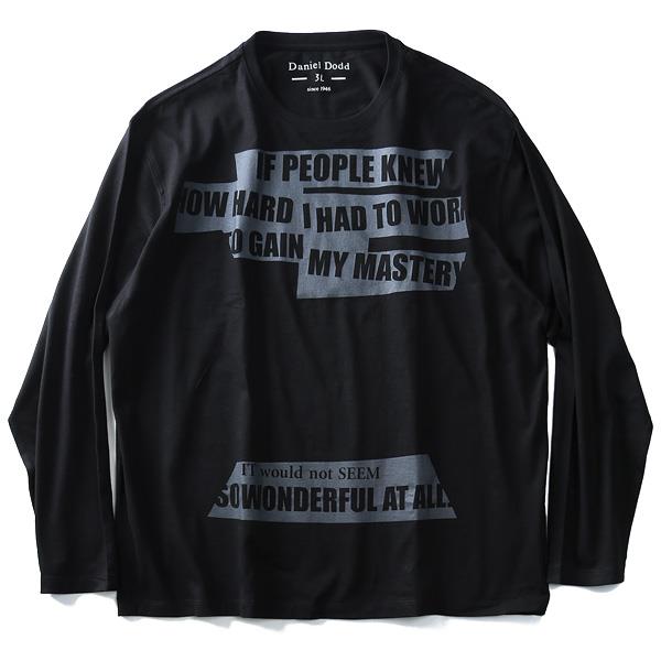 タダ割 大きいサイズ メンズ DANIEL DODD 長袖 Tシャツ ロンＴ オーガニックコットン プリント ロングTシャツ IF PEOPLE KNEW azt-180402