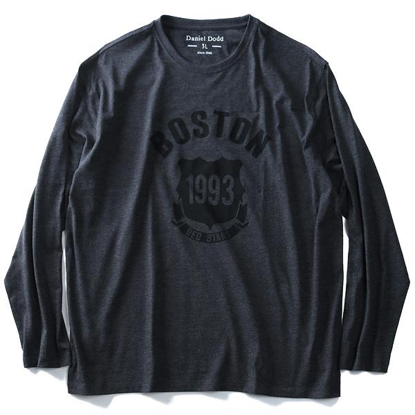 タダ割 大きいサイズ メンズ DANIEL DODD 長袖 Tシャツ ロンＴ オーガニックコットン プリント ロングTシャツ (BOSTON) azt-180406