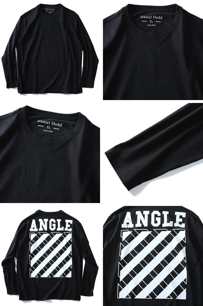 タダ割 大きいサイズ メンズ DANIEL DODD 長袖 Tシャツ ロンＴ オーガニックコットン プリント ロングTシャツ (ANGLE) azt-180407