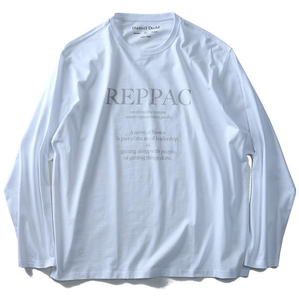 タダ割 大きいサイズ メンズ DANIEL DODD 長袖 Tシャツ ロンＴ オーガニックコットン プリント ロングTシャツ REPPAC azt-180410