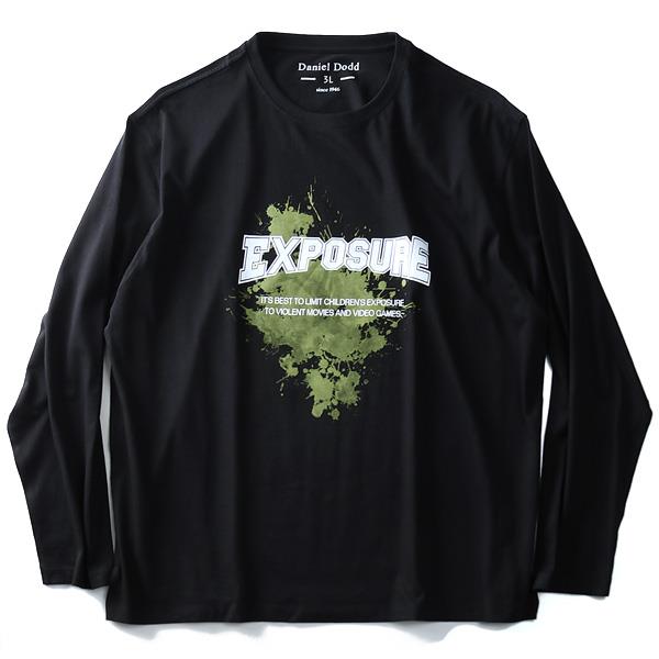 タダ割 大きいサイズ メンズ DANIEL DODD 長袖 Tシャツ ロンＴ オーガニックコットン プリント ロングTシャツ EXPOSURE azt-180412