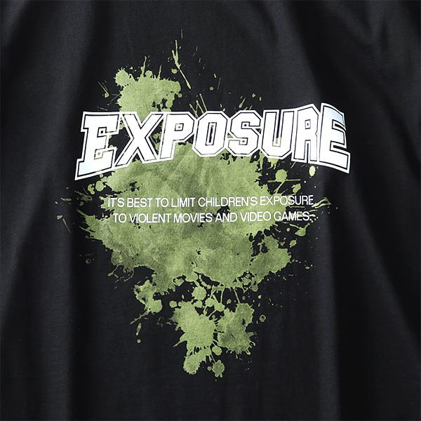 タダ割 大きいサイズ メンズ DANIEL DODD 長袖 Tシャツ ロンＴ オーガニックコットン プリント ロングTシャツ EXPOSURE azt-180412