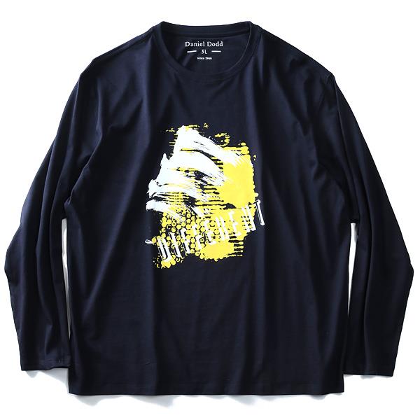 タダ割 大きいサイズ メンズ DANIEL DODD 長袖 Tシャツ ロンＴ オーガニックコットン プリント ロングTシャツ DIFFERENT azt-180413