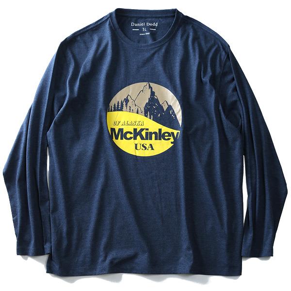 タダ割 大きいサイズ メンズ DANIEL DODD 長袖 Tシャツ ロンＴ オーガニックコットン プリント ロングTシャツ McKinley azt-180417