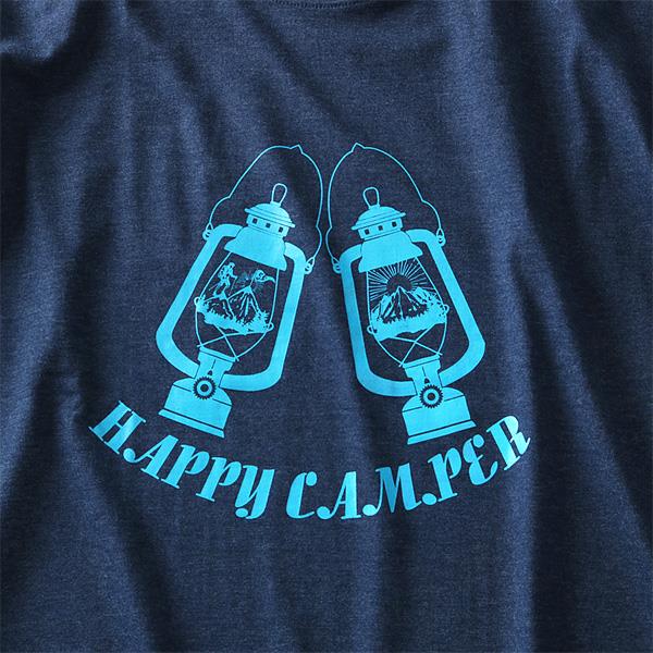 タダ割 大きいサイズ メンズ DANIEL DODD 長袖 Tシャツ ロンＴ オーガニックコットン プリント ロングTシャツ HAPPY CAMPER azt-180419