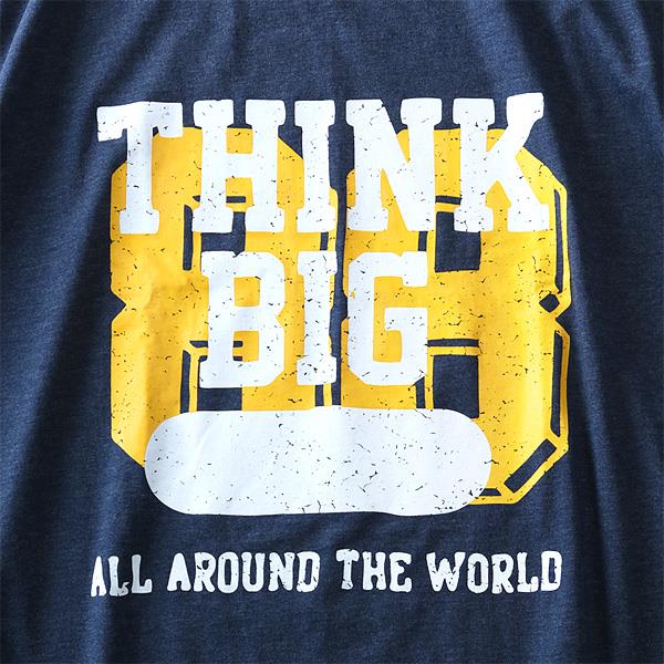 タダ割 大きいサイズ メンズ DANIEL DODD 長袖 Tシャツ ロンＴ オーガニックコットン プリント ロングTシャツ THINK BIG azt-180422