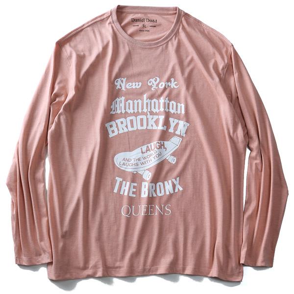 タダ割 大きいサイズ メンズ DANIEL DODD 長袖 Tシャツ ロンＴ オーガニックコットン プリント ロングTシャツ THE BRONX azt-180423