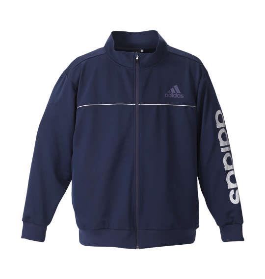 大きいサイズ メンズ adidas ウォームアップ ジャケット 長袖 アウター ジャンパー ネイビー 1176-8330-1 3XO 4XO 5XO 6XO 7XO 8XO