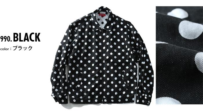 大きいサイズ メンズ SUPREME シュプリーム ジャケット アウター ドット柄 レーヨン ワークジャケット USA 直輸入 ss18j70