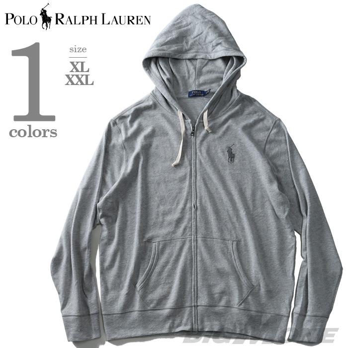 大きいサイズ メンズ POLO RALPH LAUREN ポロ ラルフローレン 長袖 パーカー フルジップパーカー グレー XL XXL USA 直輸入 710707984001