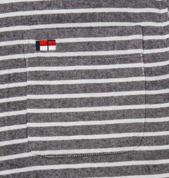 大きいサイズ メンズ H by FIGER 長袖 シャツ ボタンダウンシャツ ネルシャツ ブラックボーダー 1167-8351-3 3L 4L 5L 6L 8L