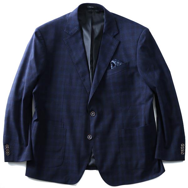 【WEB限定価格】大きいサイズ メンズ SARTORIA BELLINI チェンジポケット付 2ツ釦 チェック柄 ジャケット azjk3218604