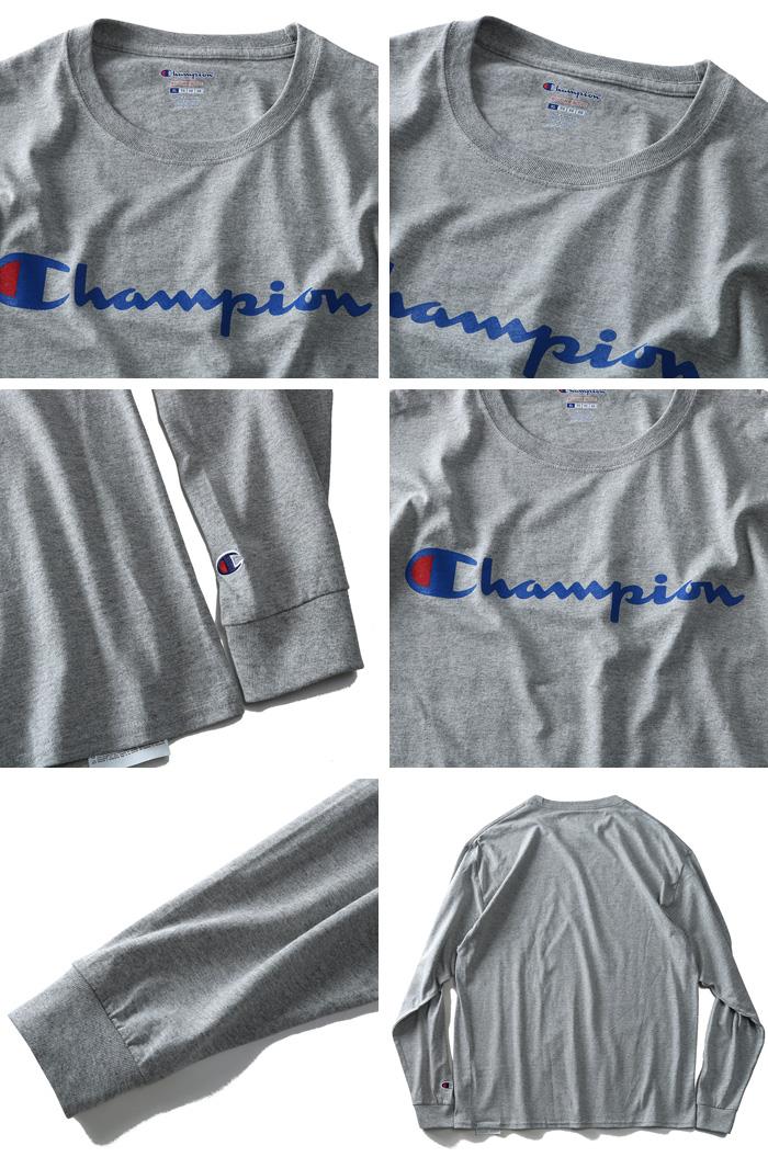 大きいサイズ メンズ Champion チャンピオン 長袖 Ｔシャツ ロンＴ プリント ロングTシャツ USA 直輸入 t2229p