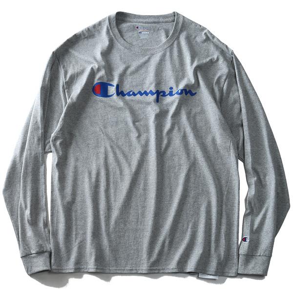 大きいサイズ メンズ Champion チャンピオン 長袖 Ｔシャツ ロンＴ プリント ロングTシャツ USA 直輸入 t2229p