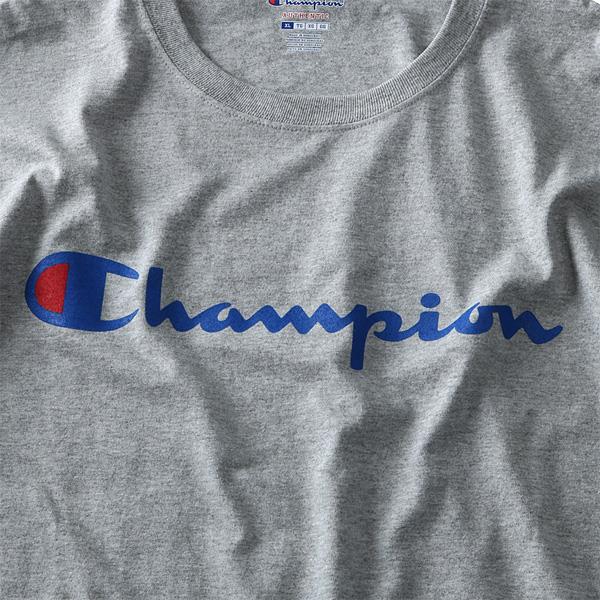 大きいサイズ メンズ Champion チャンピオン 長袖 Ｔシャツ ロンＴ プリント ロングTシャツ USA 直輸入 t2229p