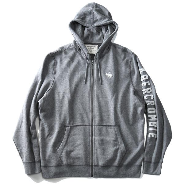 【WEB限定価格】ブランドセール 【大きいサイズ】【メンズ】Abercrombie&Fitch(アバクロ) アップリケ フルジップパーカー【USA直輸入】175-122-0070