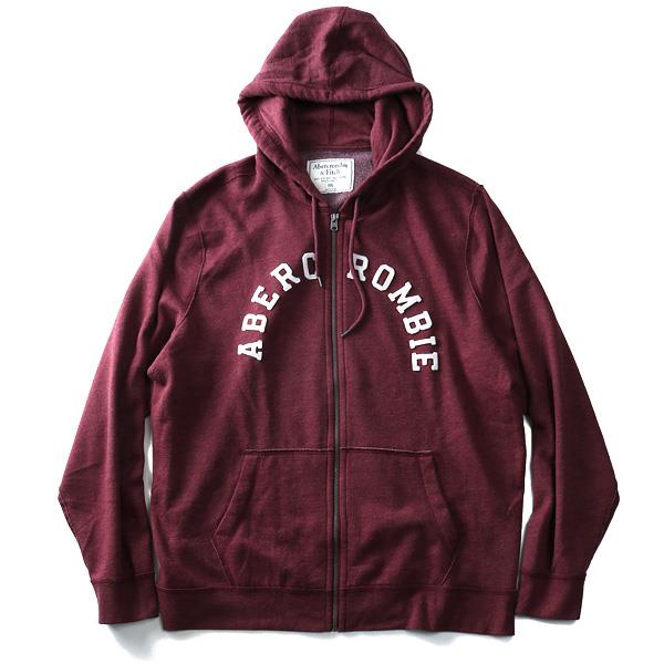 【WEB限定価格】ブランドセール 【大きいサイズ】【メンズ】Abercrombie&Fitch(アバクロ) アップリケ フルジップパーカー【USA直輸入】175-122-0070