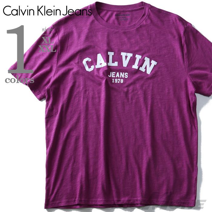 【WEB限定価格】ブランドセール 【大きいサイズ】【メンズ】CALVIN KLEIN JEANS(カルヴァンクラインジーンズ) デザイン半袖Tシャツ【USA直輸入】41t7156