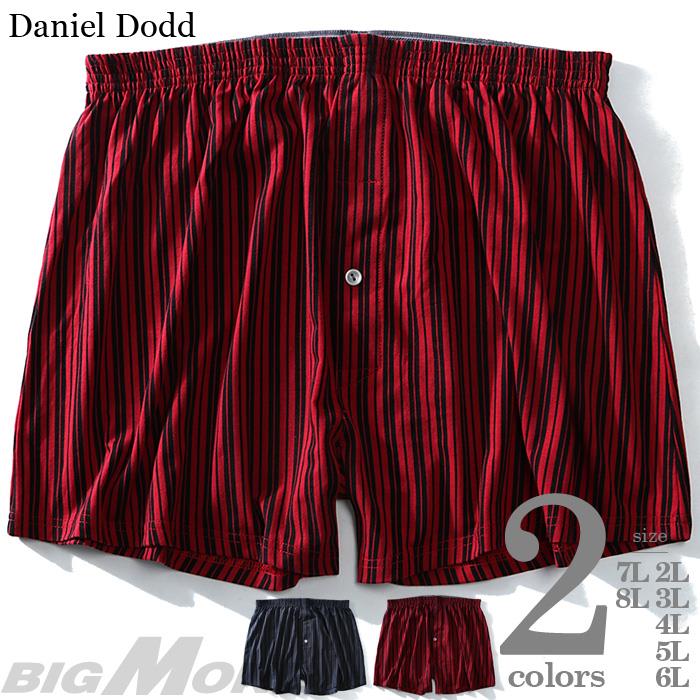 大きいサイズと大きい服のメンズ通販【ビッグエムワン】大きいサイズ メンズ DANIEL DODD インナー 前開き トランクス ストライプ柄  ニットトランクス 肌着 下着 azup-17516(2L レッド系): メンズ