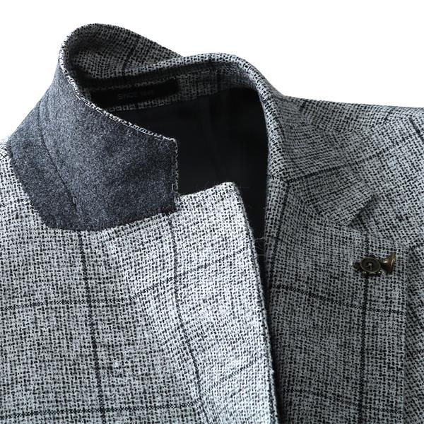 【WEB限定価格】大きいサイズ メンズ SARTORIA BELLINI ウール混 2ツ釦 チェック ジャケット azjk3218601