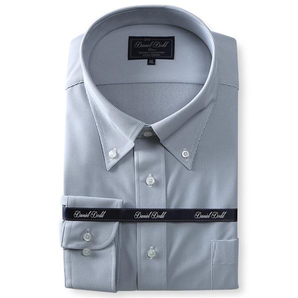 2点目半額 大きいサイズ メンズ DANIEL DODD ビジネス Ｙシャツ 形態安定 長袖 ニット ワイシャツ ボタンダウン 吸水速乾 ストレッチ ビジネスシャツ ewdn80-70