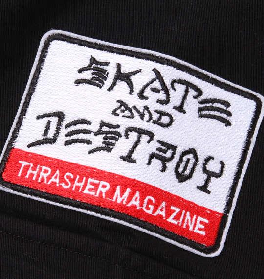 大きいサイズ メンズ THRASHER 長袖ワークシャツ ブラック 1177-8320-2 3L 4L 5L 6L 8L