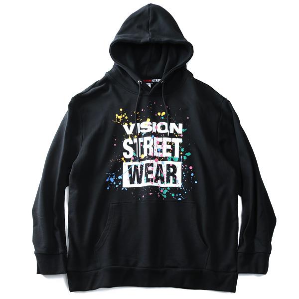 大きいサイズ メンズ VISION STREET WEAR スプラッシュBIG プルパーカー 長袖 パーカー  8704127