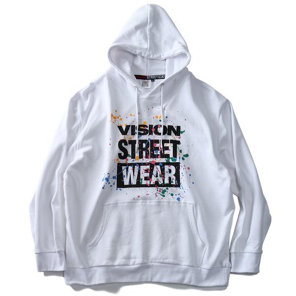 大きいサイズ メンズ VISION STREET WEAR スプラッシュBIG プルパーカー 長袖 パーカー  8704127