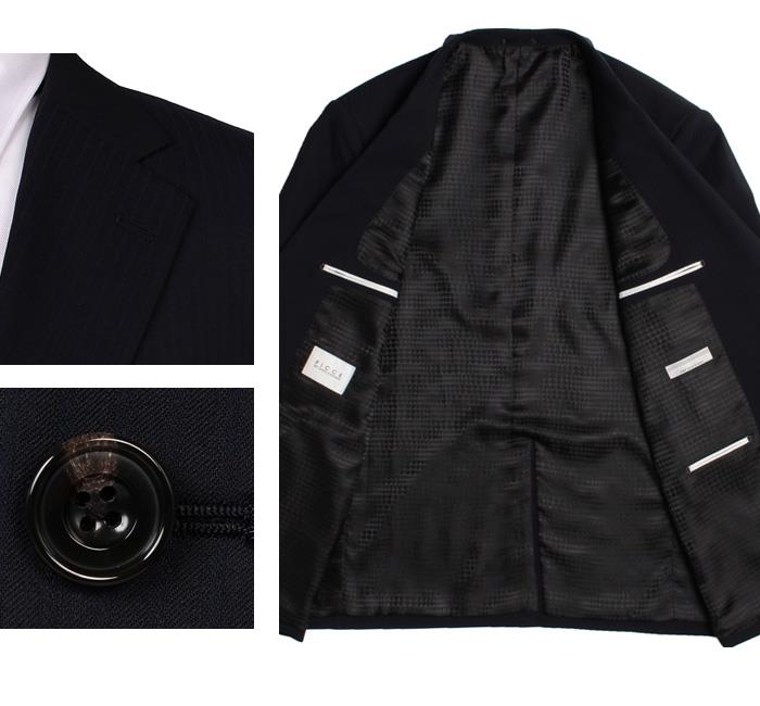 大きいサイズ メンズ FICCE 2ツ釦スーツ 日本製 ビジネススーツ スーツ リクルートスーツ 上下セット 184207