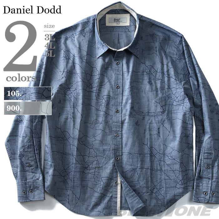 【WEB限定価格】大きいサイズ メンズ DANIEL DODD シャツ 長袖 プリント レギュラーシャツ azsh-190117