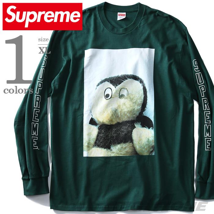 大きいサイズと大きい服のメンズ通販 ビッグエムワン 大きいサイズ メンズ Supreme シュプリーム プリント ロングtシャツ Usa 直輸入 Fw18t11 Xl ダークグリーン メンズ