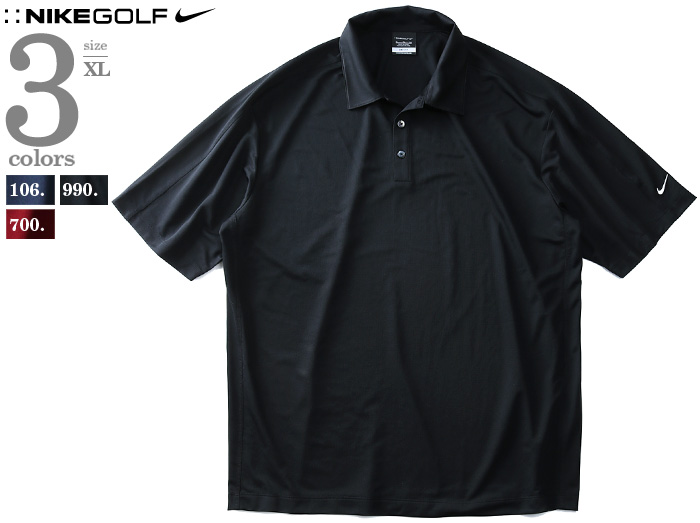 【golf1】大きいサイズ メンズ NIKE GOLF ナイキ ゴルフ 無地 半袖 スポーツ ポロシャツ DRI-FIT USA 直輸入 266998