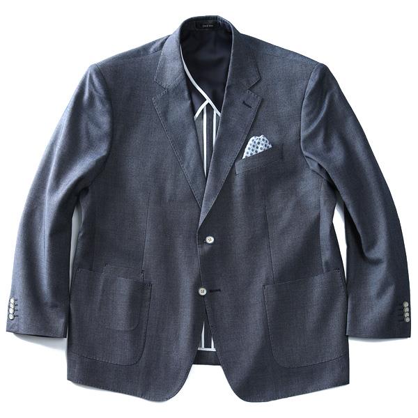 【WEB限定価格】大きいサイズ メンズ SARTORIA BELLINI インディゴ 2ツ釦 ジャケット azjk3219302