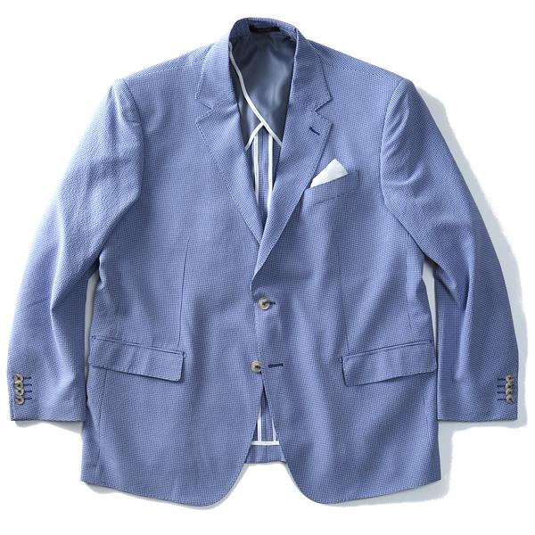 【WEB限定価格】大きいサイズ メンズ SARTORIA BELLINI シアサッカー 2ツ釦 チェック柄 ジャケット ストレッチ azjk3219305