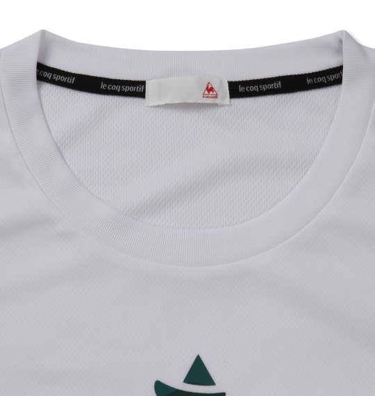 大きいサイズ メンズ LE COQ SPORTIF ボックス メッシュ ニット 半袖 Tシャツ ホワイト 1178-9100-1 2L 3L 4L 5L 6L