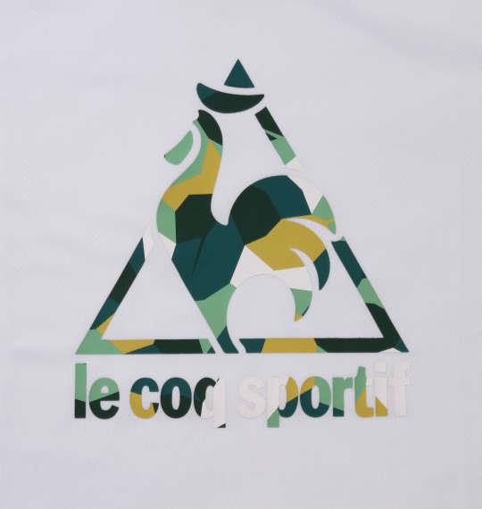 大きいサイズ メンズ LE COQ SPORTIF ボックス メッシュ ニット 半袖 Tシャツ ホワイト 1178-9100-1 2L 3L 4L 5L 6L