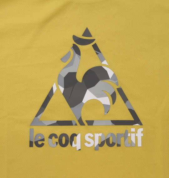 大きいサイズ メンズ LE COQ SPORTIF ボックス メッシュ ニット 半袖 Tシャツ プランタンミモザ 1178-9100-3 2L 3L 4L 5L 6L