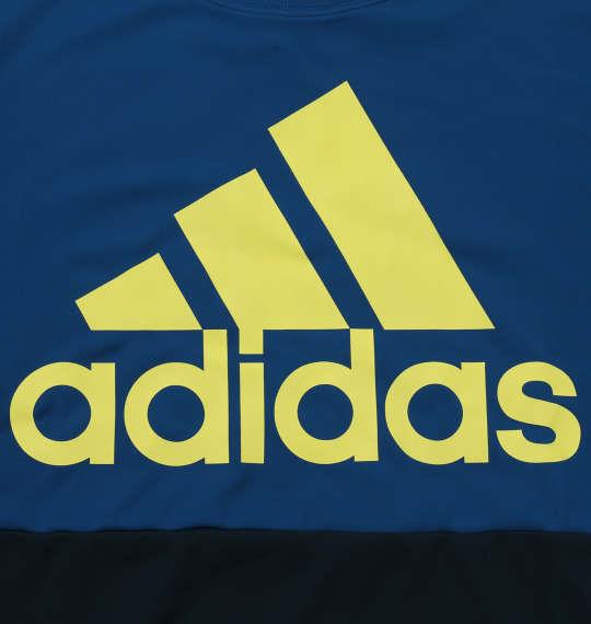 大きいサイズ メンズ adidas ビッグロゴ 半袖 Tシャツ ネイビー × ロイヤル 1178-9150-1 3XO 4XO 5XO 6XO 7XO 8XO