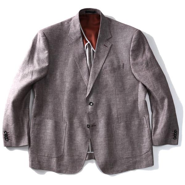 【WEB限定価格】大きいサイズ メンズ SARTORIA BELLINI 麻混 2ツ釦 ジャケット azjk3219304