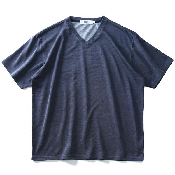 【WEB限定価格】大きいサイズ メンズ DANIEL DODD 刺し子 Vネック 半袖 Tシャツ azt-1902103