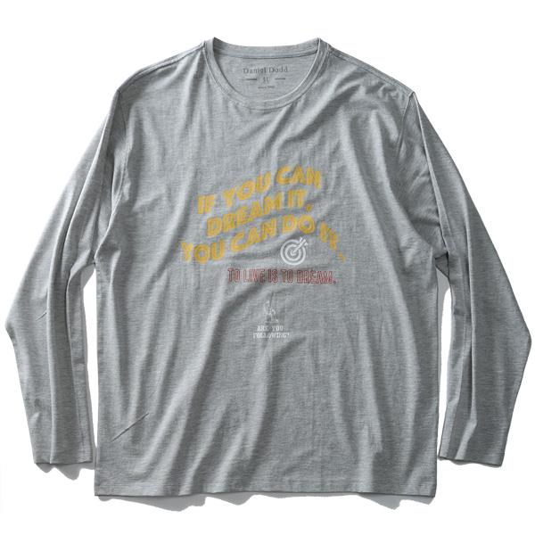 大きいサイズ メンズ DANIEL DODD 長袖 Tシャツ ロンＴ オーガニックコットン プリント ロングTシャツ azt-190108