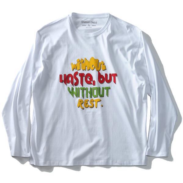 大きいサイズ メンズ DANIEL DODD 長袖 Tシャツ ロンＴ オーガニックコットン プリント ロングTシャツ azt-190109