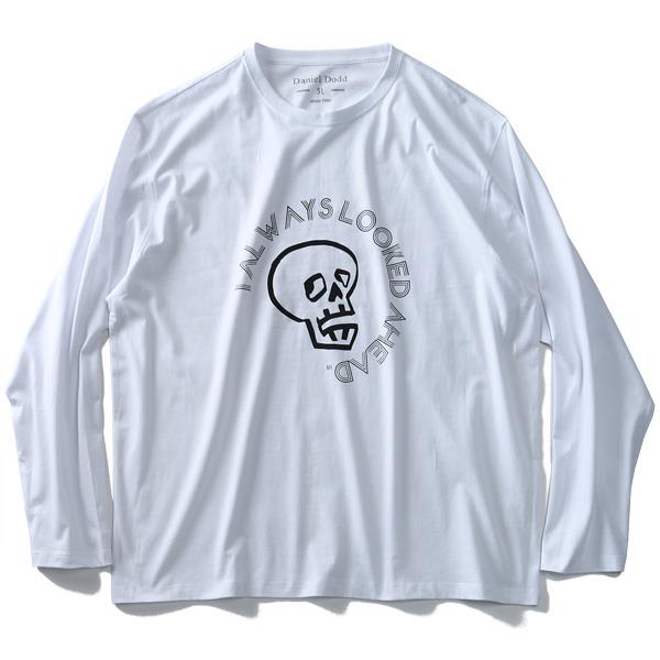 大きいサイズ メンズ DANIEL DODD 長袖 Tシャツ ロンＴ オーガニックコットン プリント ロングTシャツ azt-190111