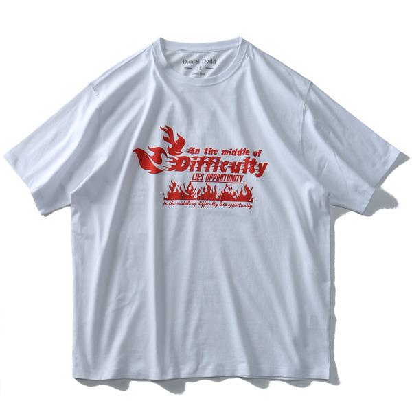 タダ割 大きいサイズ メンズ DANIEL DODD 半袖 Tシャツ オーガニック プリント 半袖Tシャツ Difficulty azt-190221