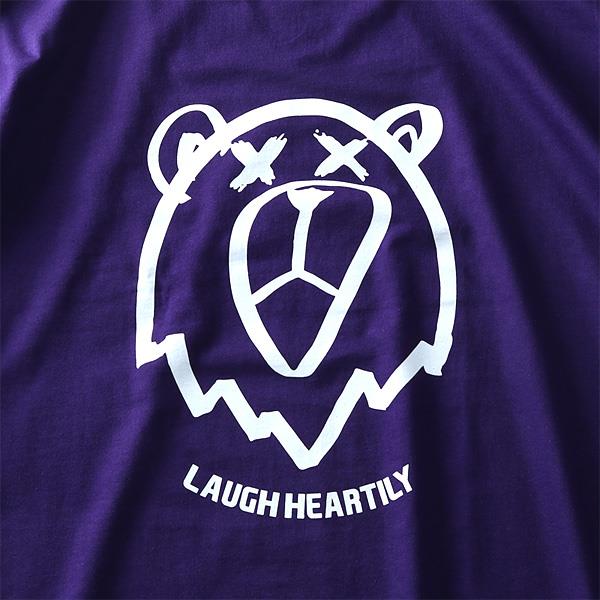 タダ割 大きいサイズ メンズ DANIEL DODD 半袖 Tシャツ オーガニック プリント 半袖Tシャツ LAUGH HEARTILY azt-190222