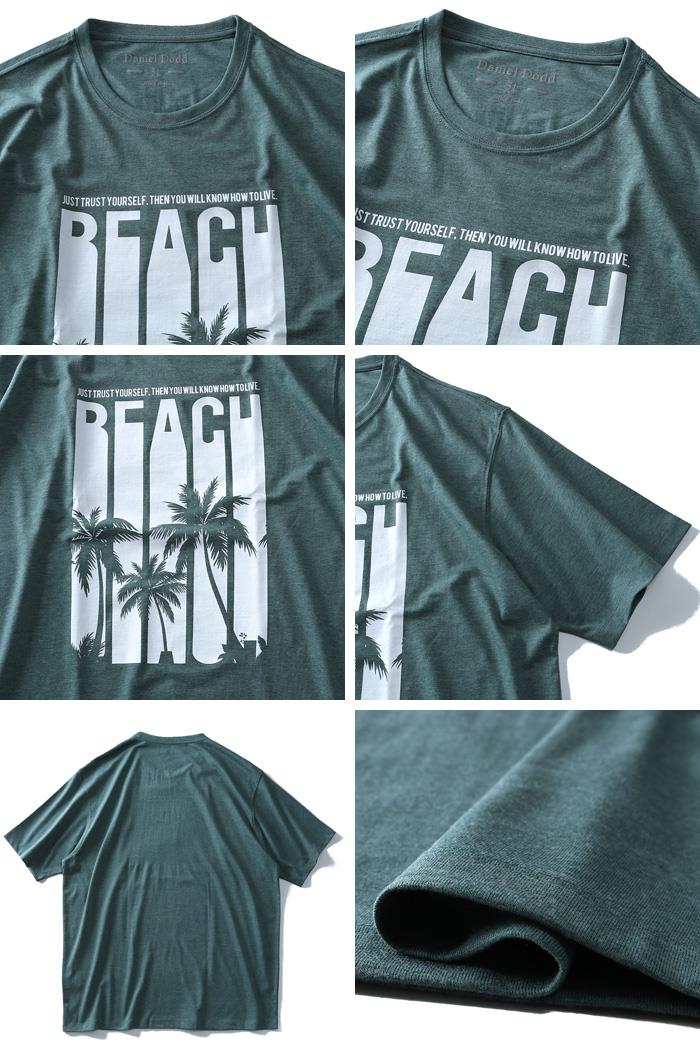 タダ割 大きいサイズ メンズ DANIEL DODD 半袖 Tシャツ オーガニック プリント 半袖Tシャツ BEACH azt-190223