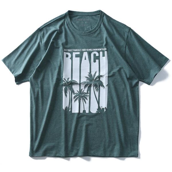 タダ割 大きいサイズ メンズ DANIEL DODD 半袖 Tシャツ オーガニック プリント 半袖Tシャツ BEACH azt-190223