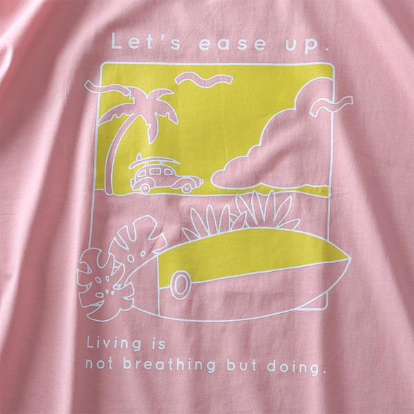 タダ割 大きいサイズ メンズ DANIEL DODD 半袖 Tシャツ オーガニック プリント 半袖Tシャツ Lest ease up azt-190226